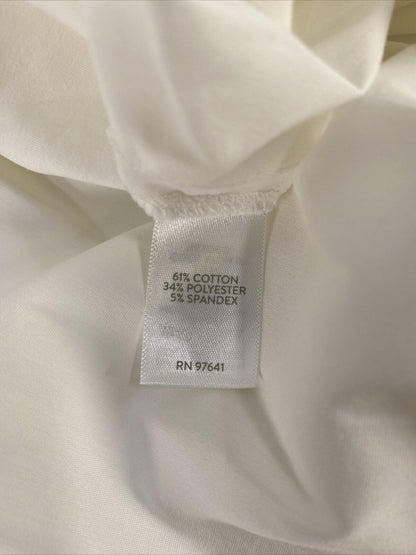 J.Jill Women's White Shirt Collection Button Up Dress Shirt - M Petite