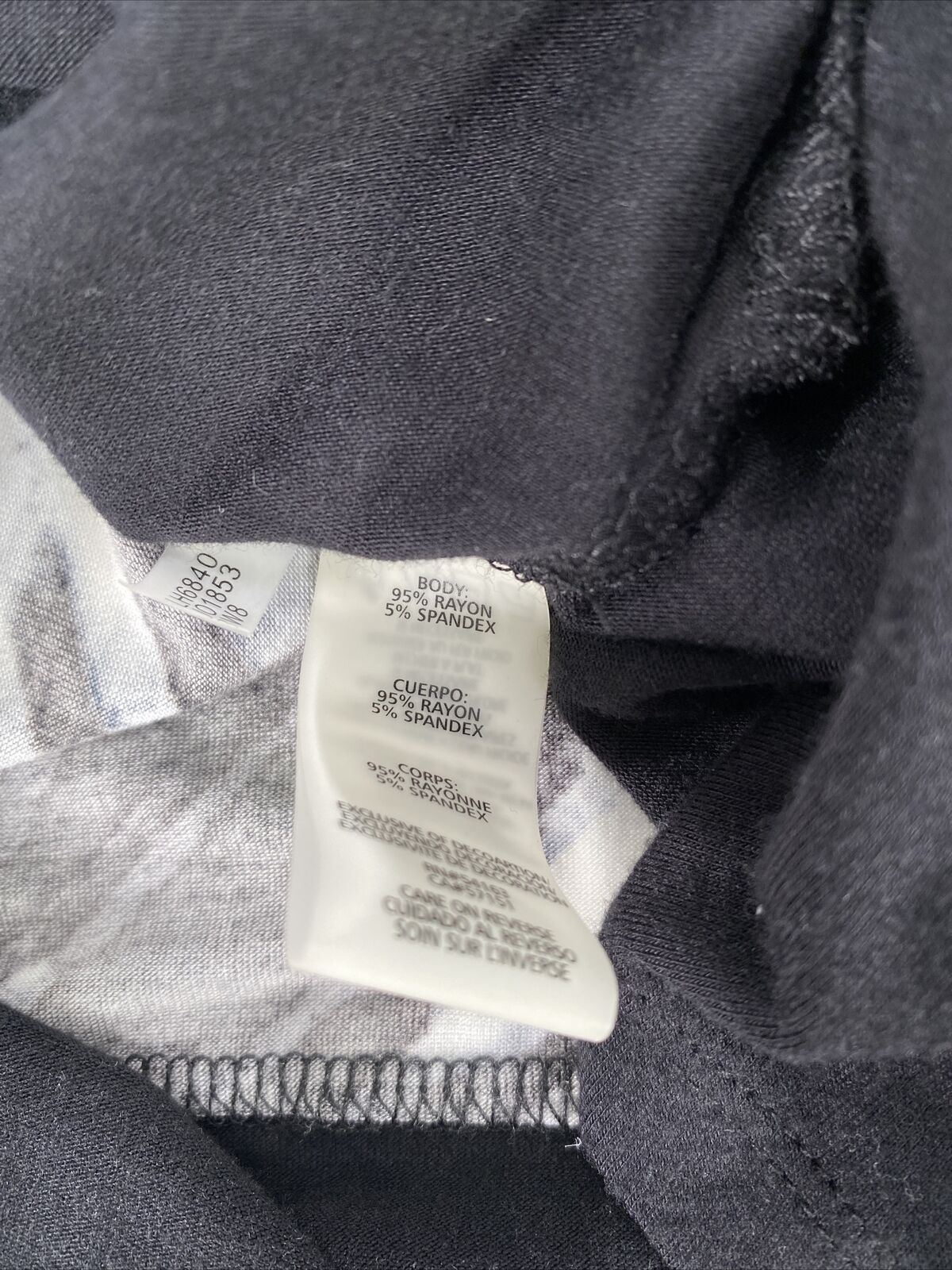 Calvin Klein Blusa tipo túnica de manga larga negra/blanca para mujer - M