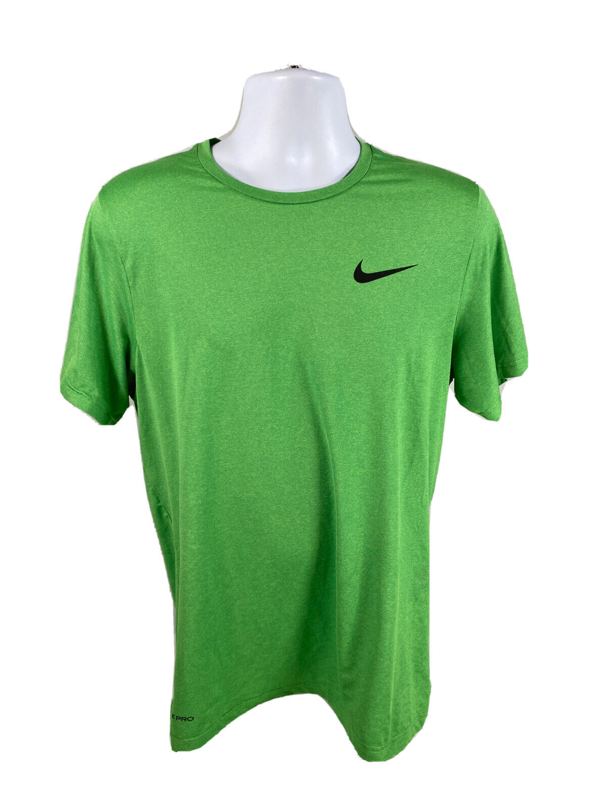 Nike Pro Men's Green Standard Fit Short Sleeve Activewear T-Shirt - S