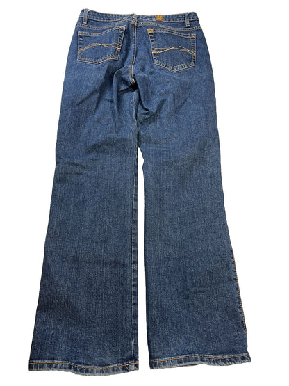 Aura by Wrangler Women's Medium Wash Straight Denim Jeans - 8 Petite