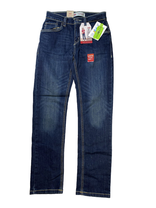 NEW Levis Boys Dark Wash 511 Slim Fit Denim Jeans - 14