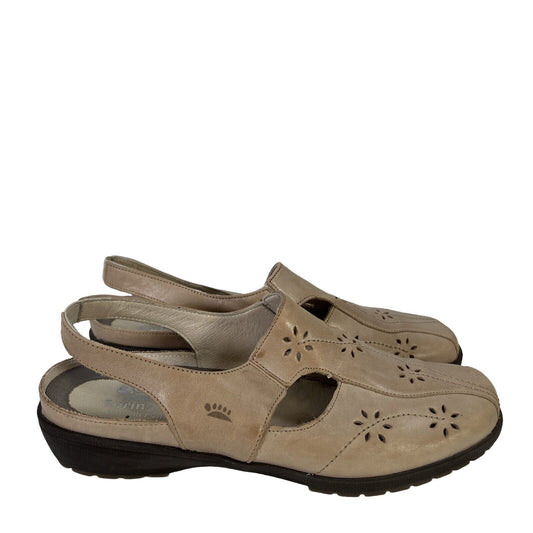 Spring Step Women's Beige/Taupe Slingback Mules - 38/ US 8