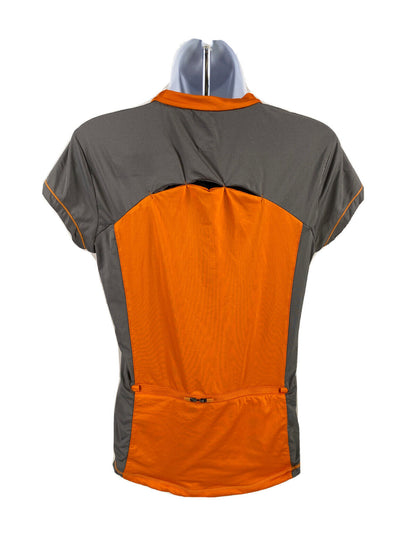 Zoic Women's Orange Polyester 1/2 Zip Cycling Shirt Jersey - M