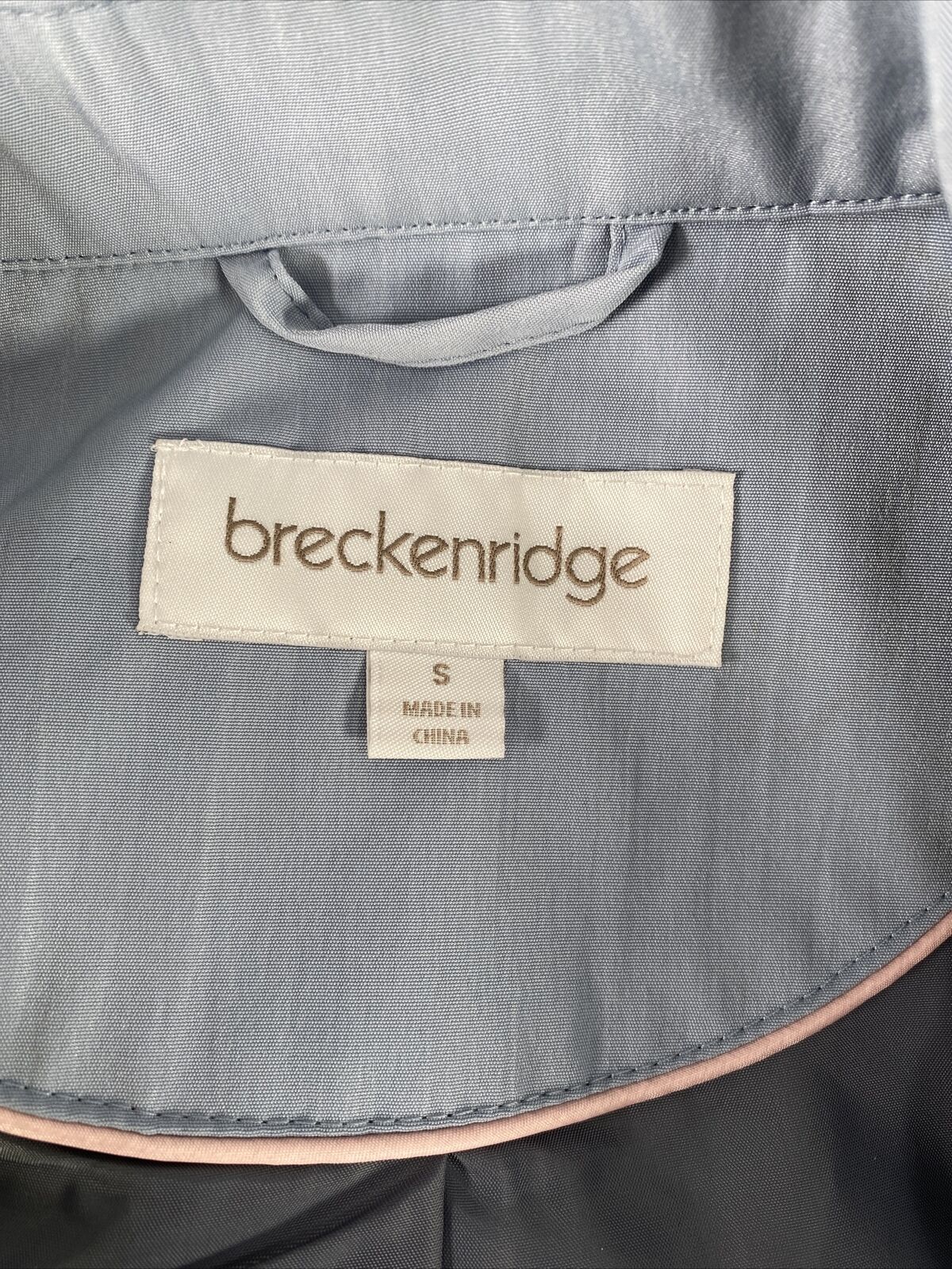 NEW Breckenridge Women's Blue Winter Fog Polyester Lightweight Jacket - S