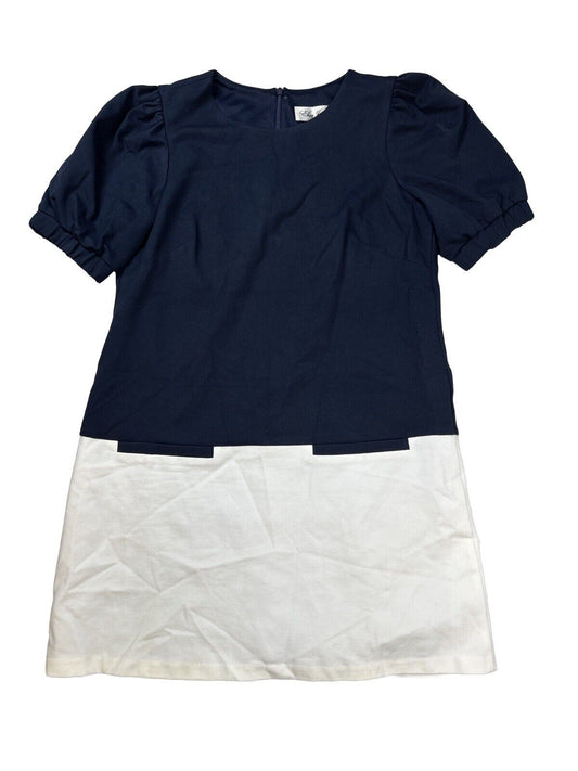 Eliza J Women's Navy Blue Stretch Shift Dress - Petite 12P