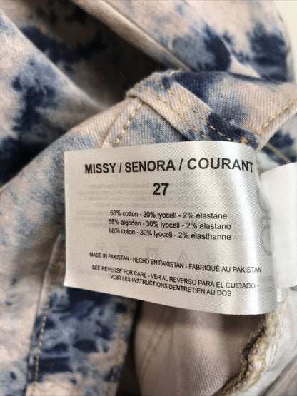 NUEVOS jeans ajustados al tobillo social con teñido anudado rosa de Sanctuary para mujer - 27