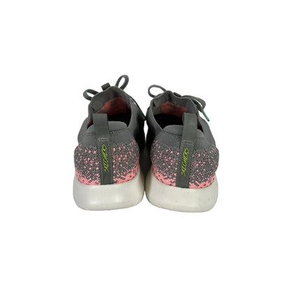 Skechers Women's Gray/Pink Ultra Flex Twilight Lace Up Running Shoes - 7