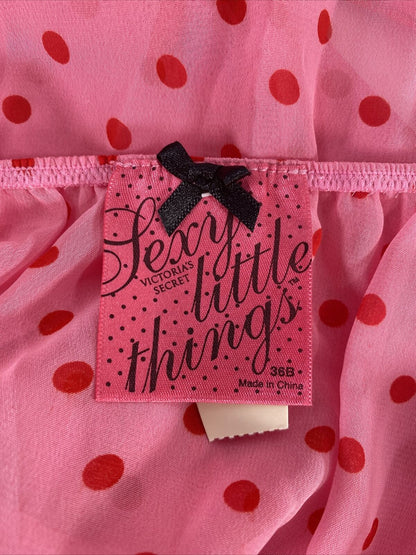 NUEVO Babydoll rosa/rojo para mujer Sexy Little Things de Victoria's Secret - 36B