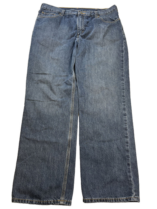 Carhartt Men's Medium Wash Relaxed Fit Denim Jeans - 38x32