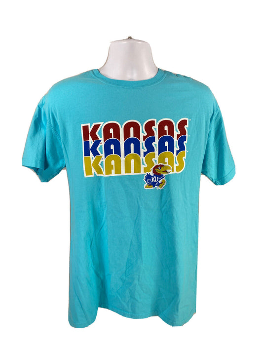 NUEVA camiseta de manga corta ComfortWash unisex azul Kansas Jayhawks - M