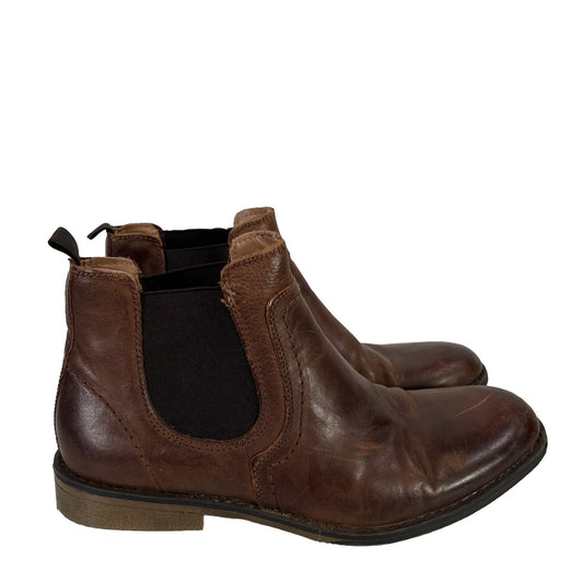 J75 by Jump Men's Brown Leather Mulligan Ankle Chukka Boots - 9