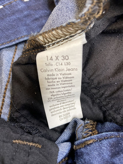 Calvin Klein Women's Dark Wash Straight Fit Denim Jeans - 14