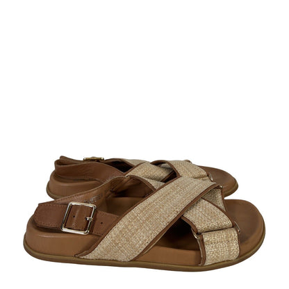 Silent D Women's Brown Leather Hawther Strappy Sandals - 36/ US 5.5