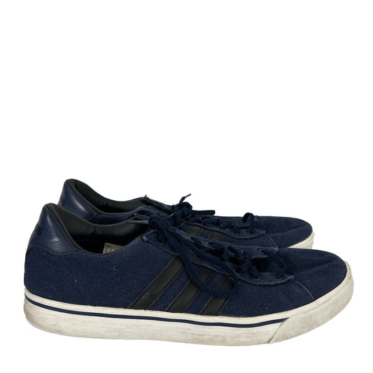 Adidas Men's Blue Cloudfoam Super Daily Lace Up Sneakers - 13