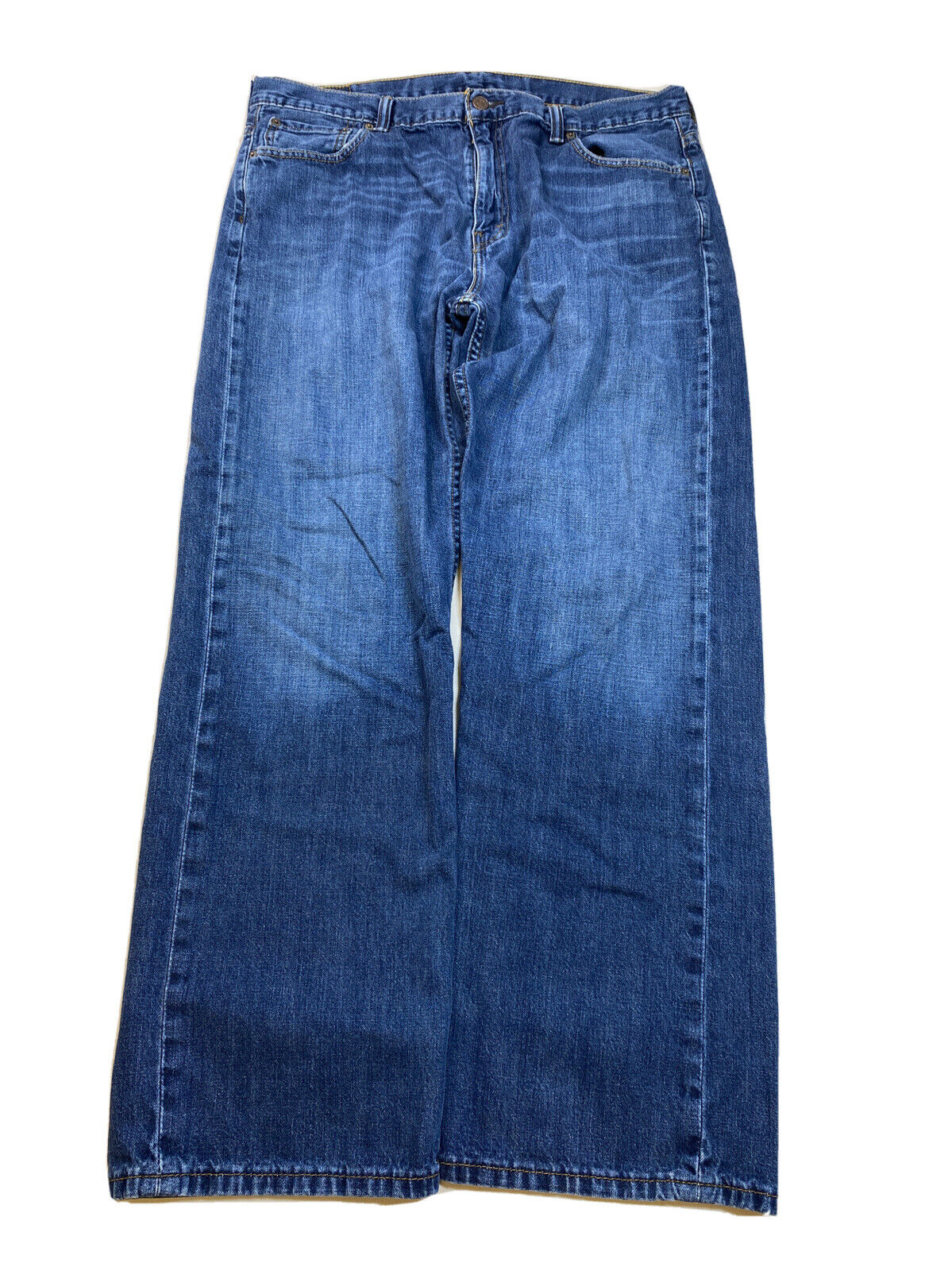 Levis Men's Medium Wash 569 Straight Fit Denim Jeans - 36x32