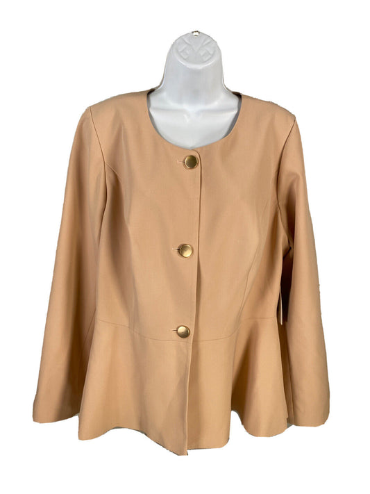 NEW Eloquii Women's Light Pink Button Front Blazer Jacket Sz 14