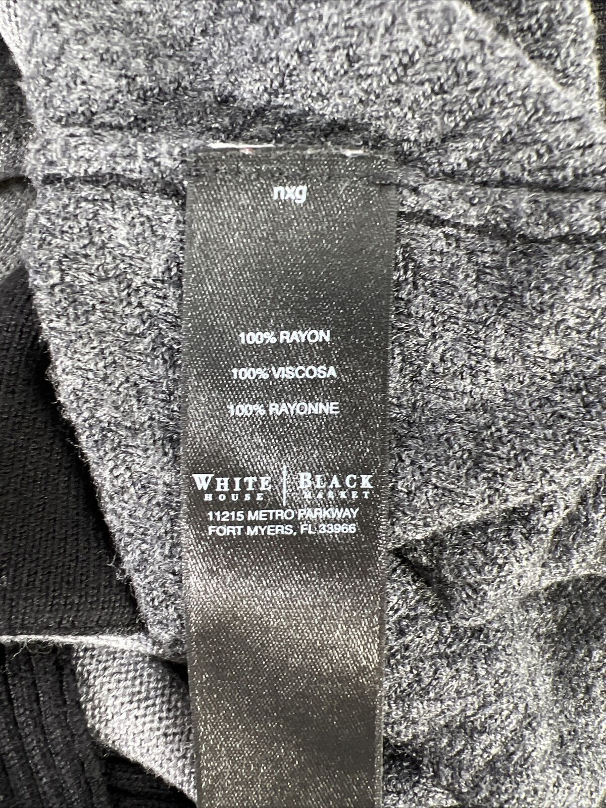 White House Black Market Suéter tipo cárdigan negro/gris para mujer - M