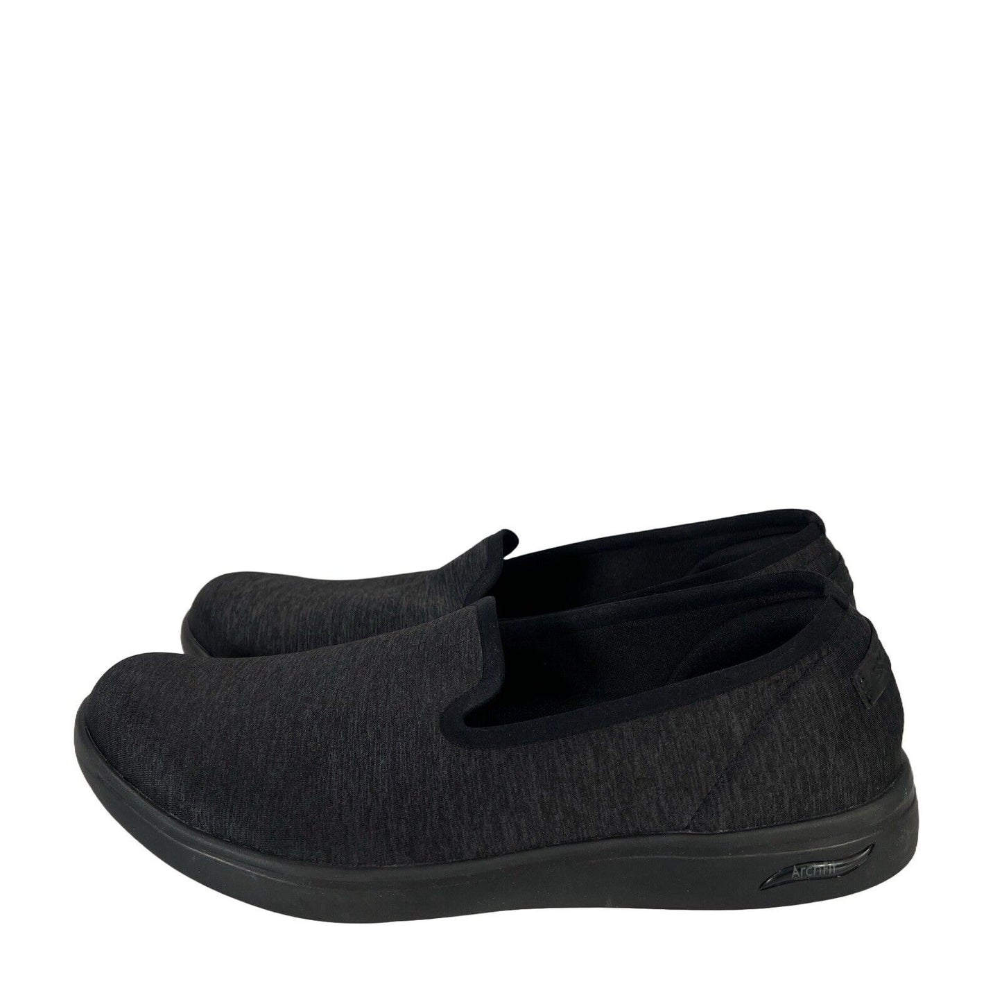 Skechers Women's Black Arch Fit Uplift Slip On Comfort Loafer Flats - 9
