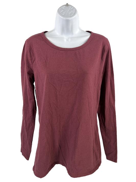 Duluth Trading Co Women's Red Burgundy Long Sleeve T-Shirt - L