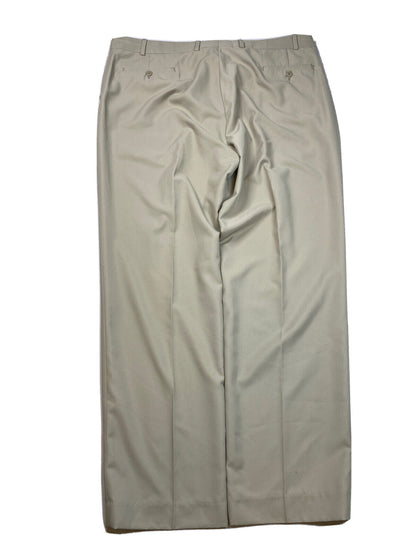 Michael Kors Pantalón de vestir con frente plano de poliéster beige para hombre - 42x32