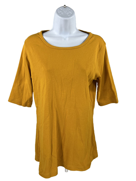 Duluth Trading Co Camiseta de manga corta amarilla para mujer - M