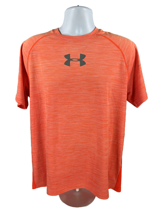 Under Armour Men's Orange Short Sleeve Fitted Athletic Shirt - XL