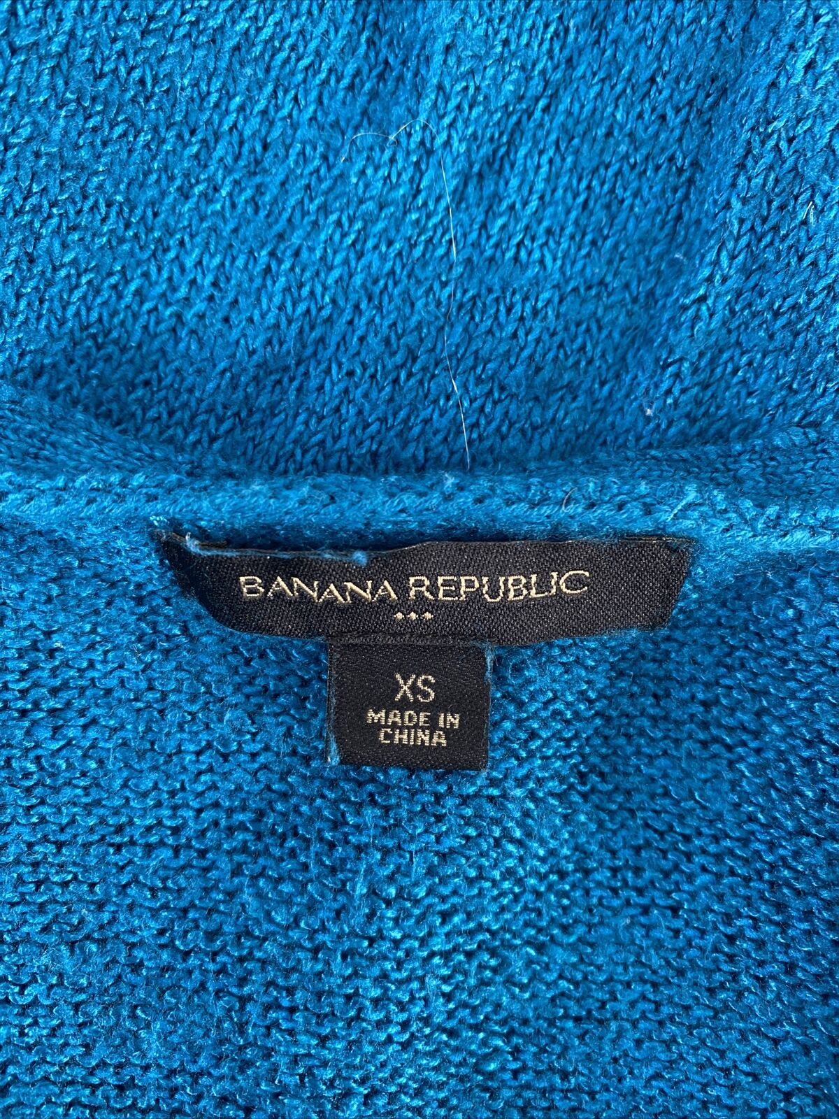 Banana Republic Suéter sin mangas de mezcla de lino azul para mujer - XS