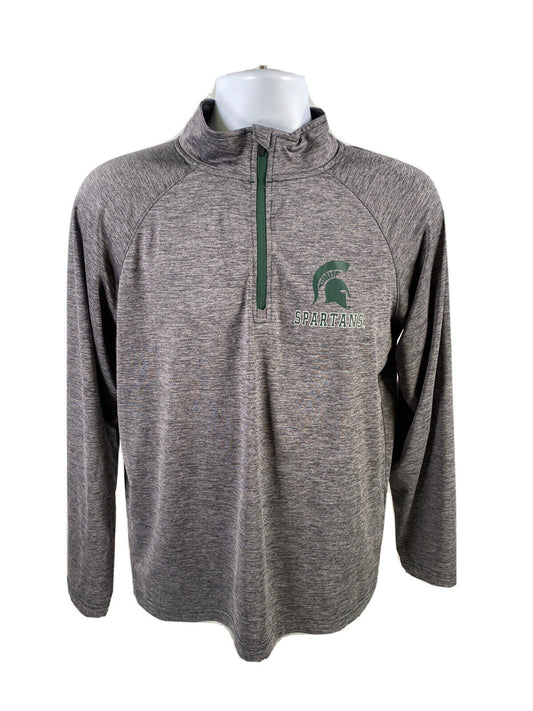 Colosseum Athletics Mens Gray Michigan State Long Sleeve Athletic Shirt S