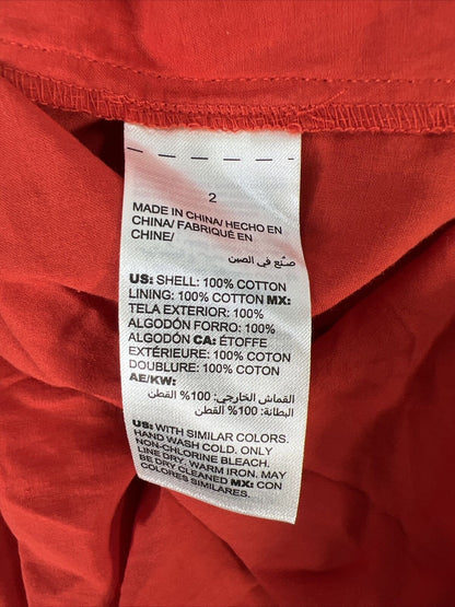 NUEVA camisa tipo túnica de manga 3/4 de crochet roja para mujer de Chico's - 2/12