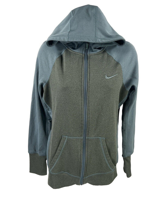 Nike Women's Green Full Zip Therma Fit Hoodie Sweatshirt - S