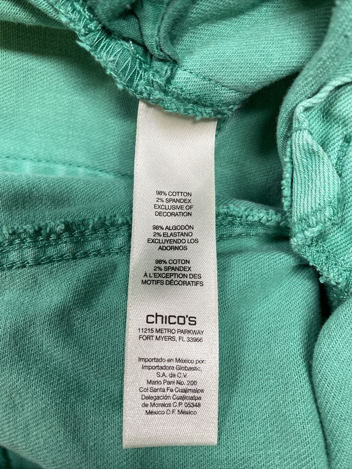 Chicos Platinum Women's Blue/Green Skimmer Jeans - 2 (US 12)