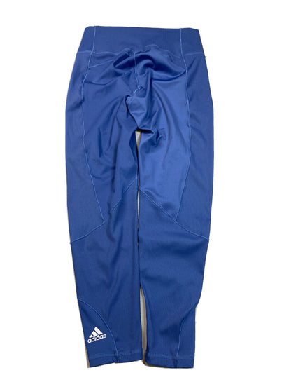 Adidas Women's Blue Primegreen Athletic Leggings - L