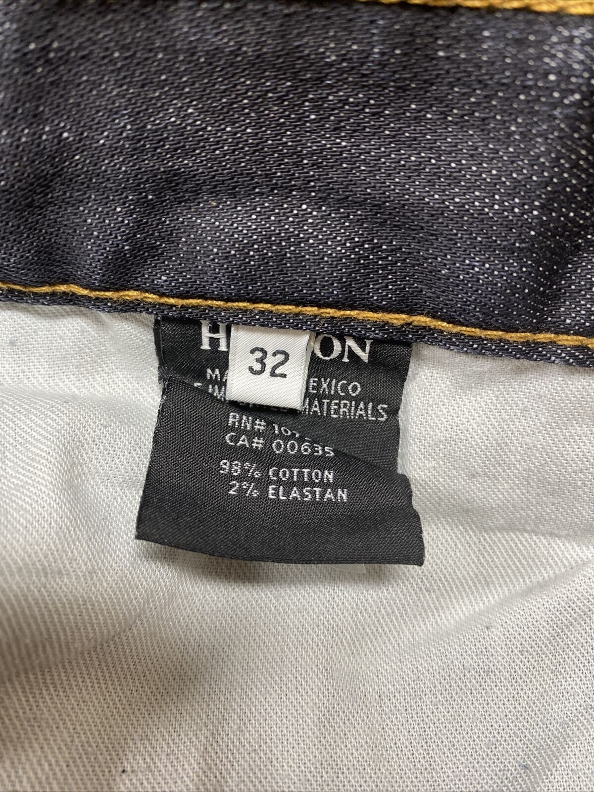 Hudson Men's Dark Wash Button Fly Straight Leg Denim Jeans - 32