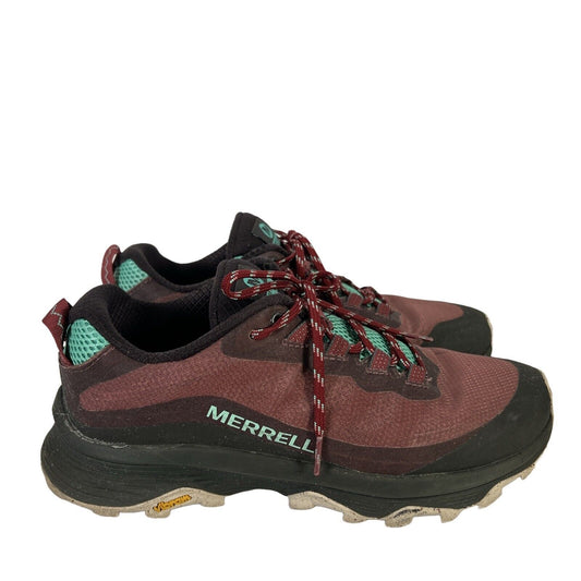 Merrell Women's Red Moab Speed Burlwood Hiking Sneakers - 9