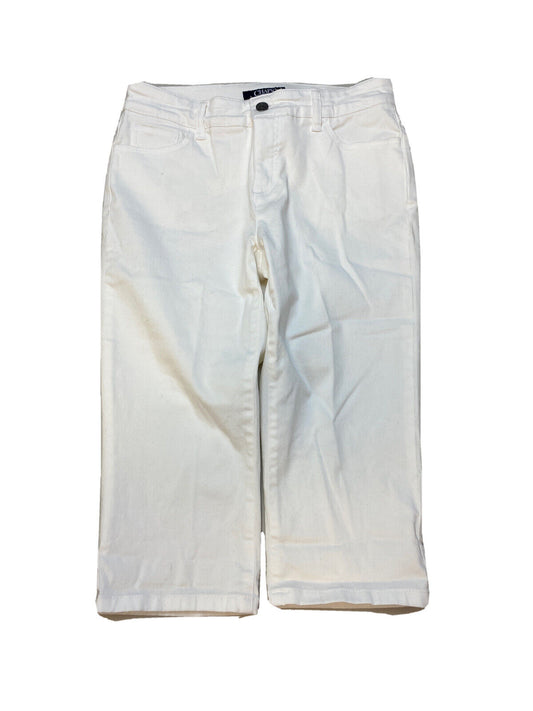 NEW Chaps Women's White Stretch Cropped Jeans Sz 4