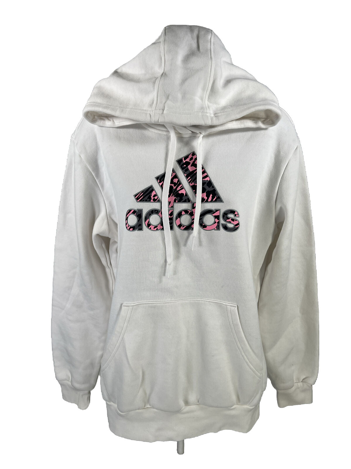 adidas Women's White Long Sleeve Pullover Hoodie - S