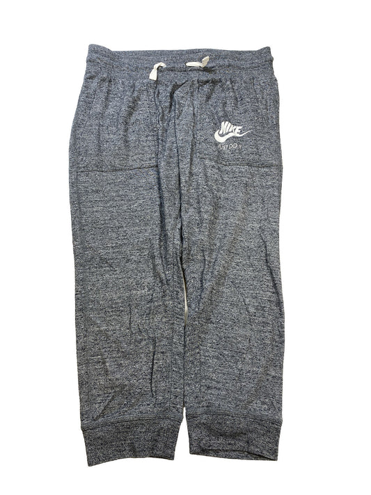 Nike Pantalones deportivos cortos de algodón fino gris para mujer - S