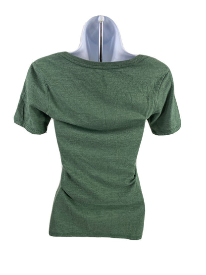 Nike Women's Green MSU Spartans Short Sleeve V-Neck T-Shirt - XS