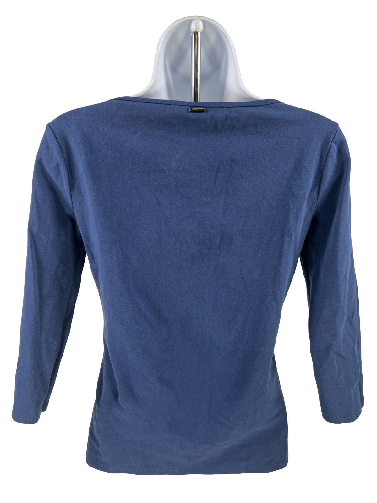 White House Black Market Women's Blue 3/4 Sleeve T-Shirt - XS