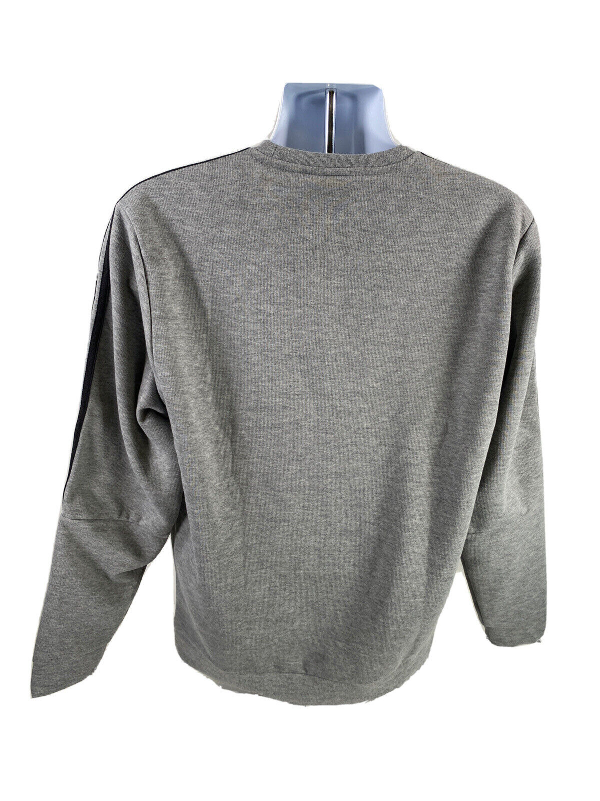 Adidas Men's Gray Long Sleeve Crewneck Sweatshirt - M