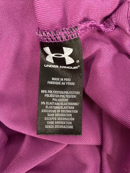 Under Armour Men's Purple Short Sleeve Polyester Golf Polo Shirt - L