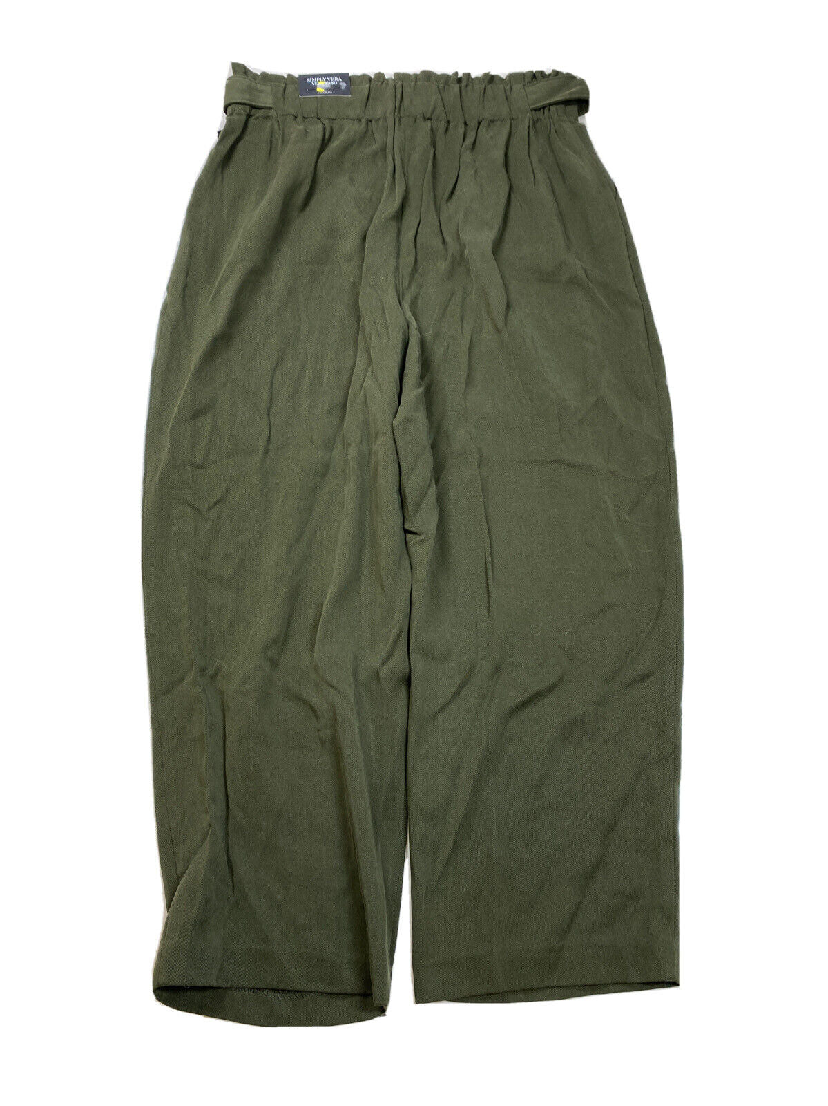 NUEVO Pantalones sueltos de pierna recta en verde oliva para mujer de Simply Vera Wang - M