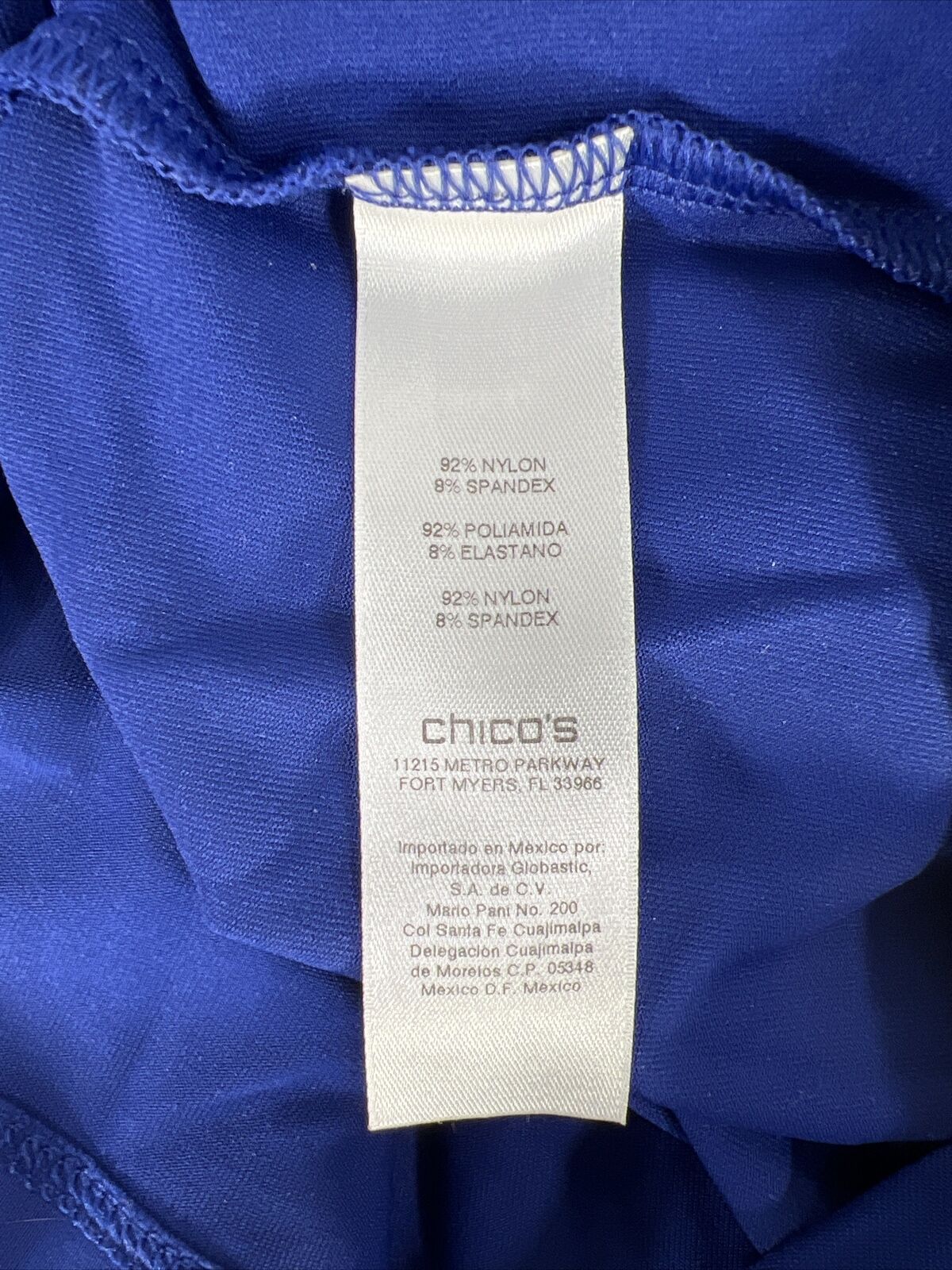 Chico's Camiseta sin mangas de nailon azul para mujer - 3/US XL