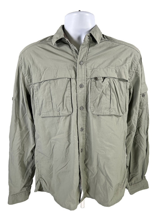 REI Men's Green Nylon Long Sleeve Hiking Button Up Shirt - S