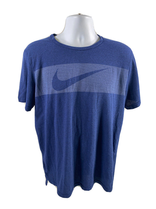 Nike Men's Blue Short Sleeve Breathable Graphic T-Shirt - L