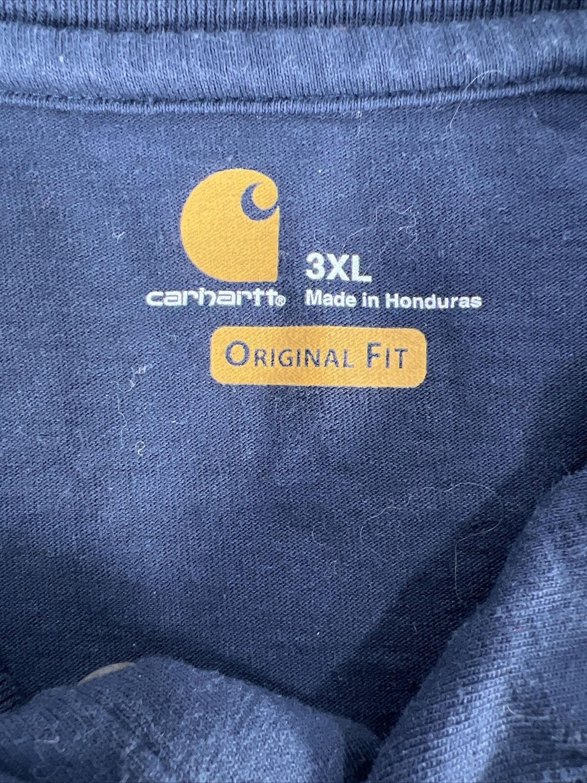 Carhartt Camiseta azul de manga corta con bolsillo frontal y ajuste original para hombre - 3XL