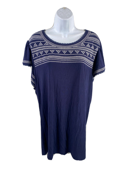 Torrid Women's Blue Super Soft Knit Cap Sleeve T-Shirt - 2 Plus