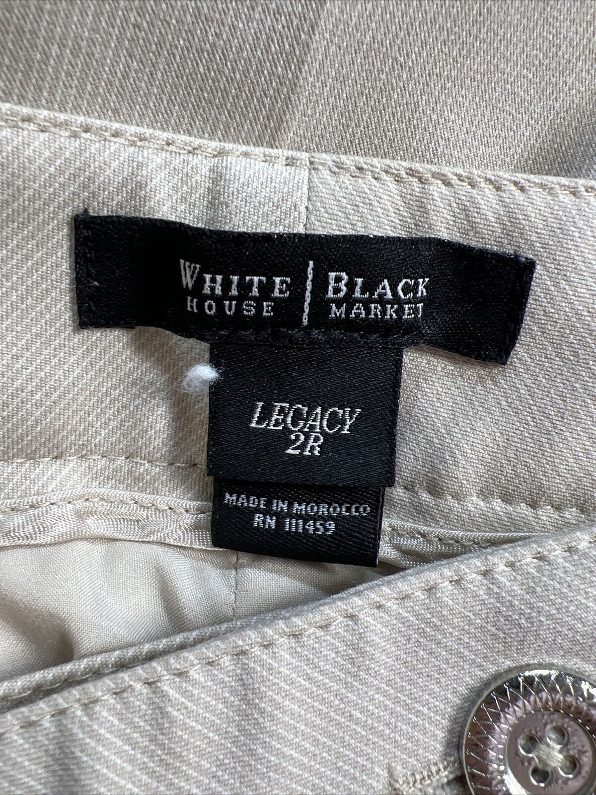White House Black Market Women's Beige Legacy Dress Pants - 2 R