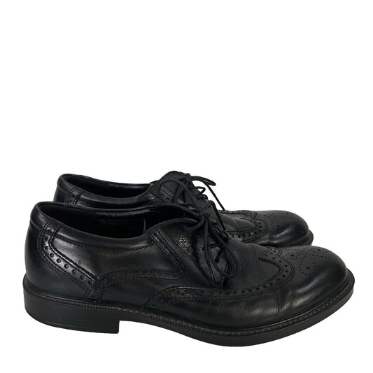 Ecco Men's Black Leather Wingtip Lace Up Oxford Dress Shoes - 45/ US 11