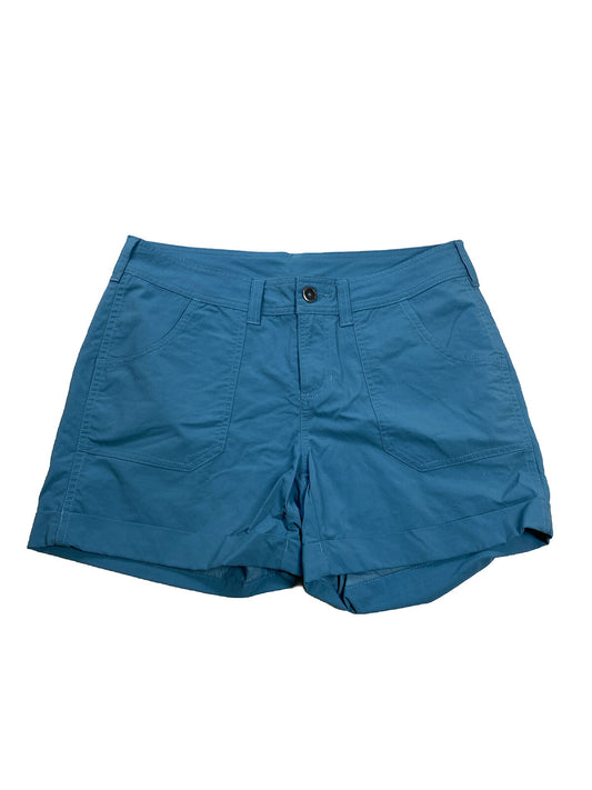 The North Face Pantalones cortos de senderismo con puños de nailon azul para mujer - 8